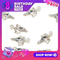 Best-Buy HOMEชุด10Pcs Nail Art Crown Rhinestones Peal Glitter Strickerสร้อยคอประดับจิวเวลรี่Decor