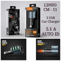 LDNIO CM11 ที่ชาร์จแบตในรถ 3 พอร์ต USB 5 โวลต์/5.1A MAX โทรศัพท์มือถือที่ชาร์จแบตในรถอะแดปเตอร์สำหรับ Samsung รถที่ชาร์จ