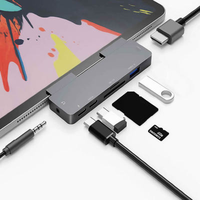 OUTMIX USB C ฮับเป็น4K HDMI-อะแดปเตอร์ที่เข้ากันได้กับ USB-C PD USB3.0 3.5Mm แจ็คพอร์ต USB Type C Dock สำหรับ Ipad Pro Macbook Pro/air