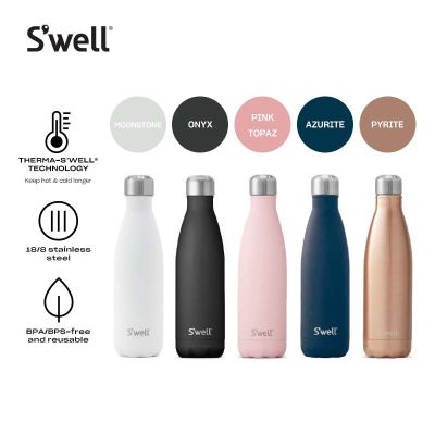 Swell 18/8 Stainless Steel Triple Layered Bottle with Therma-S’well Technology - Original Stone Collection 500ml (17oz) / 750ml (25oz) ขวดน้ำ