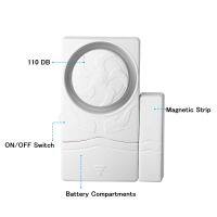 【LZ】✚  4 in1 Anti-theft Battery powered 110db Window Door Alarm Sensor Simple Safe Home Door Alarm Magnetic Door Sensor