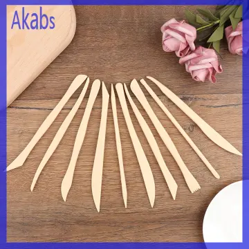 2024 16 Pieces Of Wooden Handle Clay Pottery Carving Tools Polymer Clay  Carving Tool Set Diy Wooden Handl
