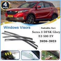 4ชิ้น Deflectors สำหรับ Seres 3 DFSK Glory E3 500 EV 2020 ~ 2023 2021อุปกรณ์เสริมหน้าต่างด้านรถยนต์ Visors คิ้วกันฝน Visors กระบังแสง