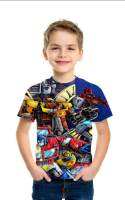 [Tsdopn34gpt]   Transformers Boys Short Sleeve T-Shirt 04