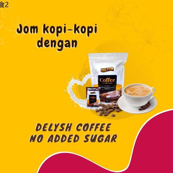 coffee Delysh Kopi Sihat 1 Pek, Sedap Walau Tanpa Tambahan Gula, Rendah