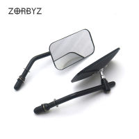 ZORBYZ Motorcycle 1Pair Black Rectangle Mirror Rear View Side Mirrors For Harley Sportster 883 1200 1990-2013