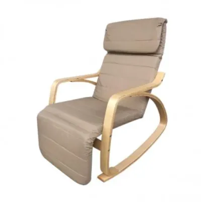 Armchair for relaxation, max load 100 kg. size 67 x 122 x 95 cm.- dark beige