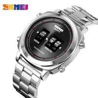 2021SKMEI Creative Drum Men Watch Stainless Steel Wrist Watch Waterproof Original Design Roller Quartz Watch For Men reloj hombre