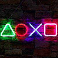 LED Gaming PS4เกม Neon Light Sign ควบคุมโคมไฟตกแต่งไฟที่มีสีสันเกม Lampstand LED Light Bar Club Wall Decor