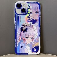 Genshin impact เคสโทรศัพท์มือถือ แบบใส กันกระแทก ลายเจ้าหญิง Ayaka สีเทา สําหรับ iPhone 13 12 11 pro promax x xs xsmax xr 7 8 plus