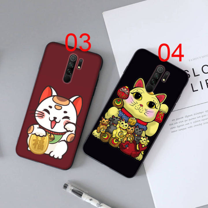 lucky-cat-อ่อนนุ่ม-ซิลิโคน-เคสโทรศัพท์-หรับ-oppo-find-x3-a33-a93-a57-a77-a96-a95-a73-f9-a32-a94-a74-a91-a17-pro-lite-neo-black-ปก