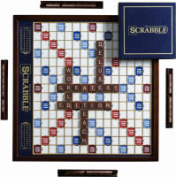 Winning Solutions Inc Scrabble Deluxe Edition with Rotating Wooden Game Board