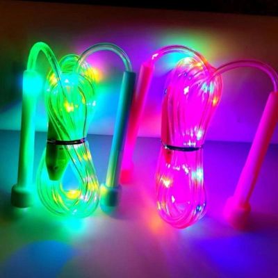LED Colorful Light Children Skipping Rope Exercise Jumping Game Skipping Rope Home Gym Electronic Luminous Jump Rope
