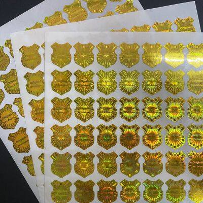 hot！【DT】™  Holographic Original Anti-Counterfeiting Security Label Warranty Disposable Sticker Custom Logo Design