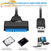 USB 2.0ถึง SATA 22pin สายแปลงอะแดปเตอร์สำหรับ2.5in ฮาร์ดดิสก์ SSD ฮาร์ดไดรฟ์