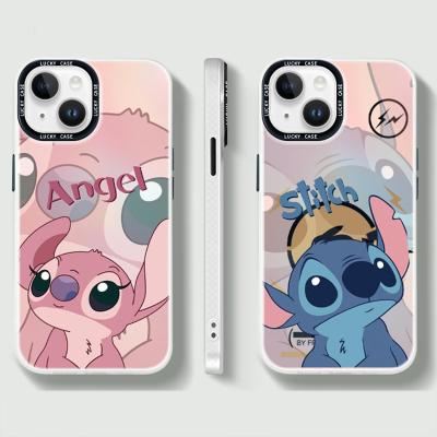 【สำหรับ iPhone】เคสโทรศัพท์ซิลิโคนเลเซอร์น่ารัก Pink Blue Stitch for IPhone14promax 13 11promax xr xs x 8/7 Plus เคสกันกระแทก