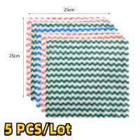 5ชิ้น/ล็อตผ้าผ้าไมโครไฟเบอร์ทำความสะอาดผ้าขี้ริ้วผ้าเช็ดตัวห้องครัวที่บ้านดูดซับน้ำดีเยี่ยมจานผ้าขนหนูผ้าเช็ดจานผ้าขนหนูอเนกประสงค์แกดเจ็ต