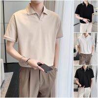 ☒❆☃ 【พร้อมส่ง M-3XL】เสื้อโปโลชายเกาหลี ทรงหลวม สไตล์เกาหลี เสื้อโปโลคอปกโอเวอร์ไซส์ผู้ชาย เนื้อผ้านุ่ม แฟชั่นฤดูร้อน เสื้อคอปก สวมใส่สบาย