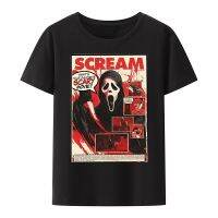 Lets Watch-Camisetas de películas terroríficas para hombres y mujeres, Camisetas de terror para Halloween, Camisetas góticas con gráfico de Ghostface Killer, ropa