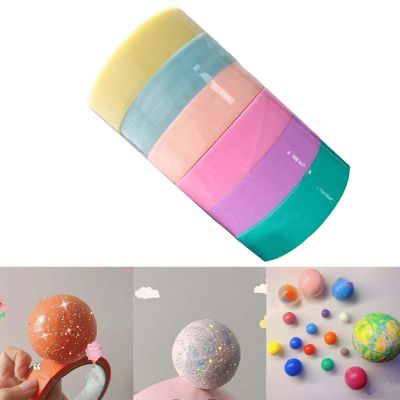 6 Pieces Sticky Ball Rolling Tapes DIY Rainbow Sensory Toy for Kids