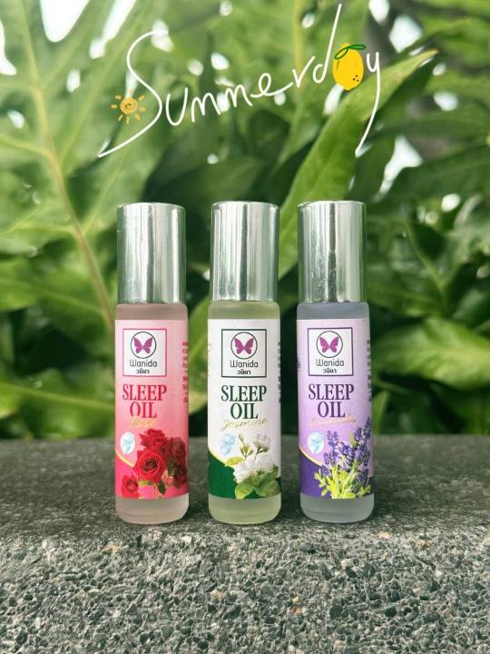 พร้อมส่ง-sleep-oil-ยาหม่องกลิ่นกุหลาบ-แก้มเกรน-ปวดเมื่อย-10-มล-3-ขวด