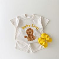 Korea 2022 Summer New Infant Baby Boy Clothes Set Cartoon 3D Bear Printed T shirts Tops+Toddler Girl Breathable Shorts 2pcs Set  by Hs2023