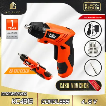 BLACK & DECKER KC4815 CORDLESS SCREWDRIVER 4.8V 200Rpm (15 BITS INCLUDED)  FOC SINGLE FLEXIBLE SHAFT