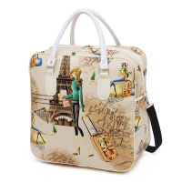 Spot parcel post Korean Style Cartoon Travel Bag Womens Handbag Waterproof PU Luggage Bag Business Travel Bag Student Large Capacity Travel Bag