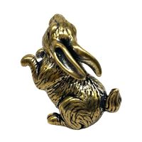 1Pc 2023 Chinese New Year Rabbit Figurine Miniature Zodiac Animal Small Statue Desktop Ornament Vintage Home Decoration Crafts