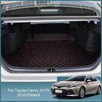 การเดินเรือหนัง PU พรมกระโปรงหลังรถหลังแต่งรถ1ชิ้นสำหรับ Toyota Camry XV70 2018-2024Waterproof พรมถาดป้องกันอุปกรณ์เสริม