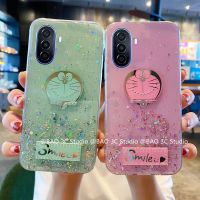 เงากริ๊งแมว เคสโทรศัพท Huawei Nova Y70 Nova9 SE Honor X9 X8 X7 5G 4G เคส น่ารักการ์ตูนโดราเอมอน เคสโทรศัพท์ กรณีดาวเงินฟอยล์นุ่มปกหลัง Case 2022