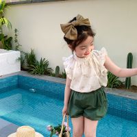 【CC】 Baby Toddler Blouse Sleeveless Floral Print Kids Shirts Children Clothing