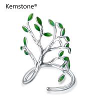 Kemstone Silver Gold Plated Retro Leaves Adjustable Ring Jewelry for Women Fresh Style