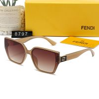 SPOT Fendi แว่นกันแดดสตรีทใหม่,แว่นกันแดดสตรีทสแนปแว่นกันแดดอินเทรนด์สำหรับผู้หญิงทรงสี่เหลี่ยมแว่นกันแดดสำหรับผู้สูงอายุแว่นกันแดดสำหรับผู้หญิงปกป้องแสงแดด