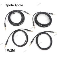 1/2m 3 4 Pole Audio Aux Stereo 3.5mm Male to Male Jack Extension Microphones Cable extend connector extend for live Headphone YB8TH