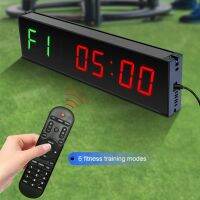 LED Interval Timer Wall Mounted Digital Countdown Wireless Remote Control Aluminum Alloy with Adhesive Hook for Exercise Fitness