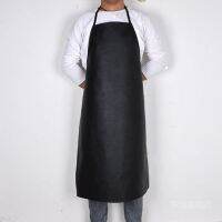 Soft leather leather apron leather apron aquatic thickening wear-resisting man woman in the kitchen with long resistance to acid and alkali bib