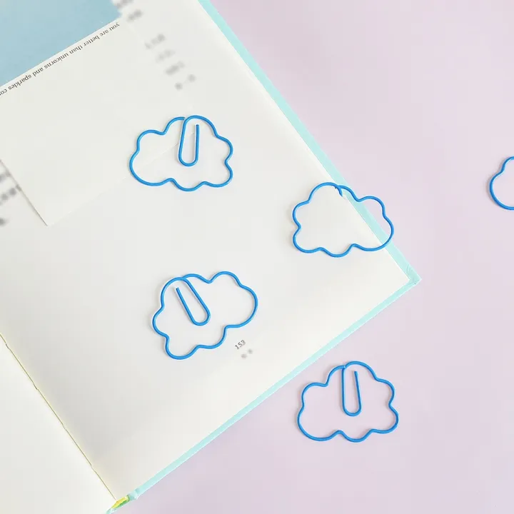 paper-clips-papeleria-paperclips-sky-blue-cloud-modeling-paper-clip-colorful-cute-paper-clip-planner-decoration-paper-clip-metal