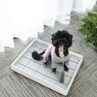 Hldhxm Dog Tray Training Toilet Potty Indoor Simple Flat Mesh With Column For Small Cat Litter Box Puppy Pad Holder Supplies