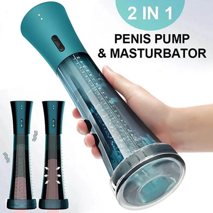 2 IN 1 Electric Male Pump Vacuum Pump Penile Enlargement Enhancer