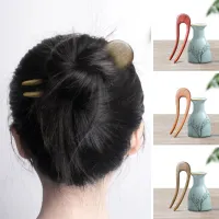 New Hair Stick Ebonized Wood U-Shape Cheongsam Chinese Clothes Hairpin Accessories Wood Materials Hair Chopsticks Haberdashery