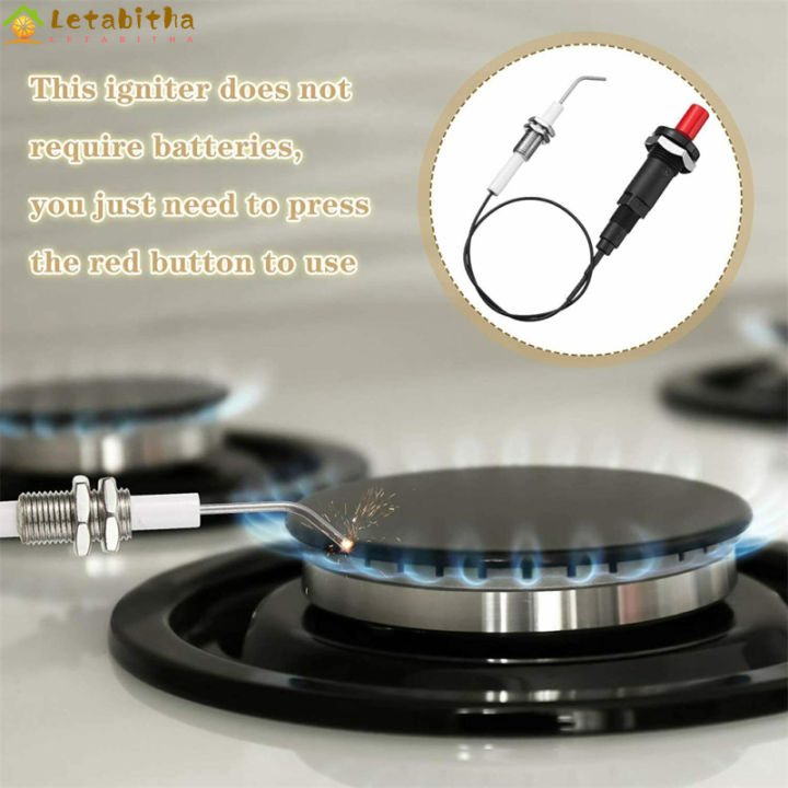 lebitha-ชุดตัวจุดไฟเตาแก๊ส-piezo-ปุ่มกดโพรเพน-เตาทำน้ำอุ่นตัวจุดอิเล็กทรอนิคอเนกประสงค์สำหรับปิ้งย่างแก๊ส