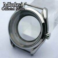 Miuksi 40Mm Silver Sterile Case Sapphire Glass Stainless Steel Watch Case Fit NH35 NH36 Movement