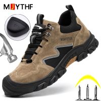 2023 New Indestructible Shoes Work Sneakers Steel Toe Cap Safety Shoes Men Boots Anti-smash Anti-puncture Work Boots Security