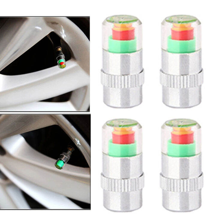 Cap Sensor Indicator Car Tire Pressure Guage Alert Monitoring 2.4Bar ...