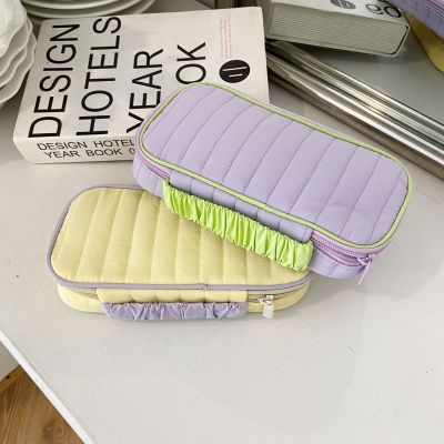 Large-capacity School Supplies Stationery Cream Cheese Travel Storage Pencil Case Cosmetic Bag Pencil Bag