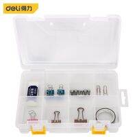 （QIQI tool）  Deli 1 Pcs 8 Grid TransparentPartsBox พร้อมฝาปิด PP Material Transforboxes