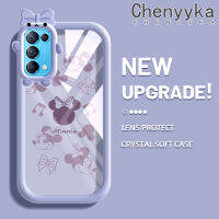 เคส Chenyyka สำหรับ OPPO Reno 5 4G Reno 5 5G Reno5 K ค้นหา X3 Lite เคสเคสโทรศัพท์โปร่งใสกันกระแทกหลากสีลายมินนี่น่ารักเคสนิ่มเคสป้องกันเลนส์กล้องถ่ายรูปมอนสเตอร์ตัวเล็กที่สร้างสรรค์