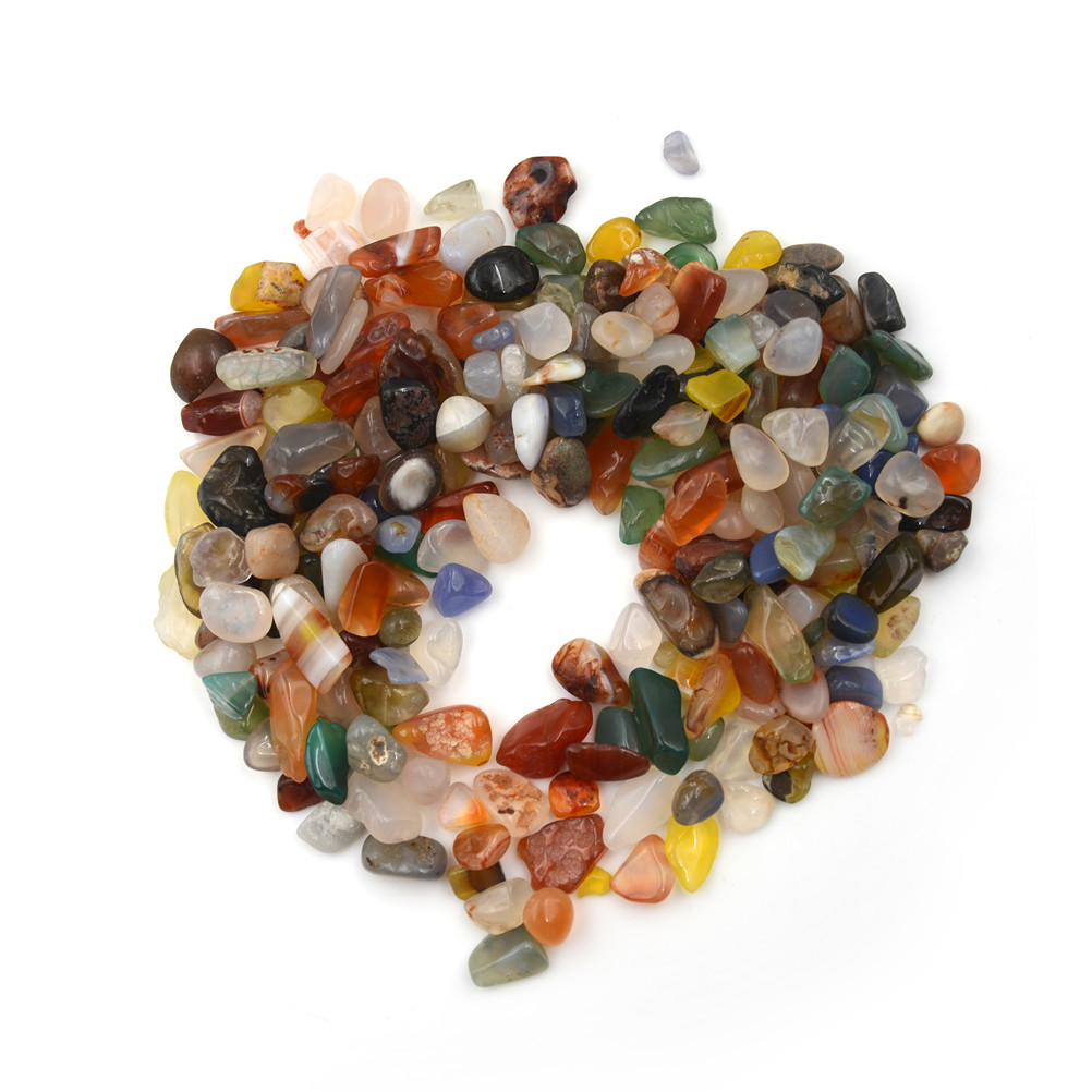 50g Mixed Colors Natural Tumbled Agate Stone Gemstone Rock About 10mmIrregula TS 