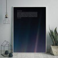 Pale Blue Dot พิมพ์โปสเตอร์ Voyager Earth Planet ภาพคลาสสิกภาพวาดผ้าใบ Wall Art Decor การประดิษฐ์ตัวอักษร